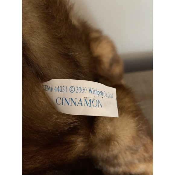 Vintage Wishpets Teddy Bear Plush 2000 Stuffed Animal Plaid Bow 18" Soft - Picture 10 of 11